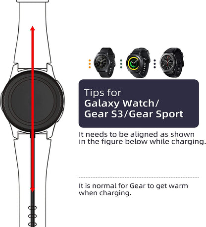 Charger Cable Compatible with Samsung Galaxy Watch, Portable Charging Dock for Watch 6/6 Classic/5/5 Pro/4/3/Active2/1/Gear Sport/S3, 5Ft